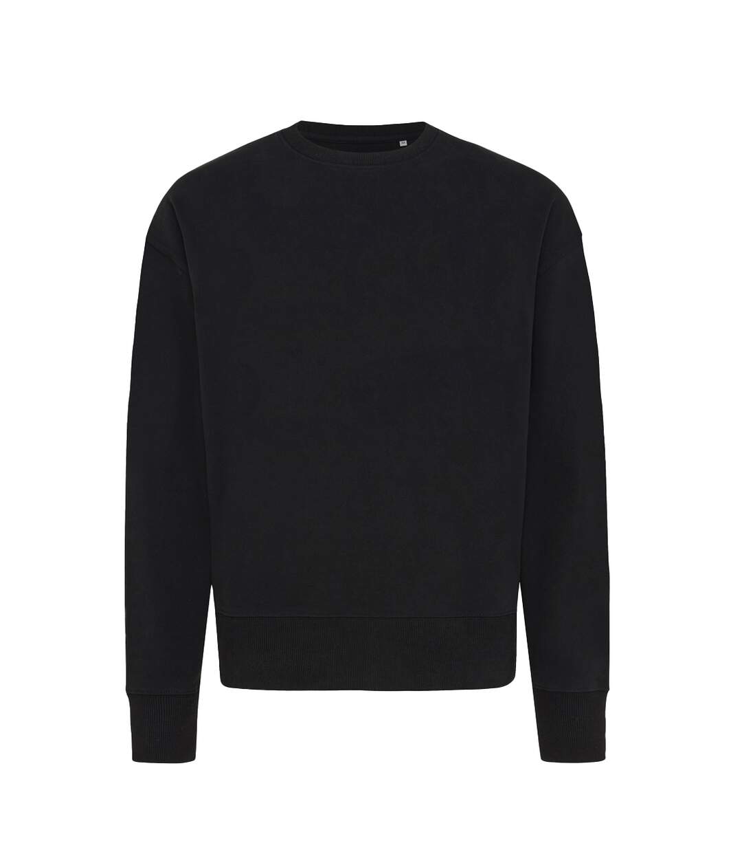 Unisex adult kruger recycled cotton crew neck relaxed fit sweatshirt black Iqoniq-1