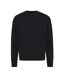 Unisex adult kruger recycled cotton crew neck relaxed fit sweatshirt black Iqoniq-1