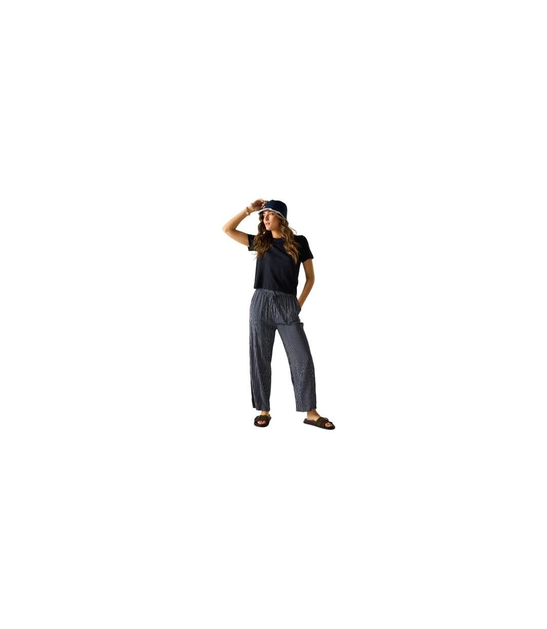 Pantalon Motif/style Uni Elbrie Femme Vanille Clair Regatta-1