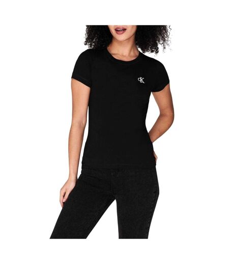 T-shirt Manches Courtes Femme Noir Calvin Klein