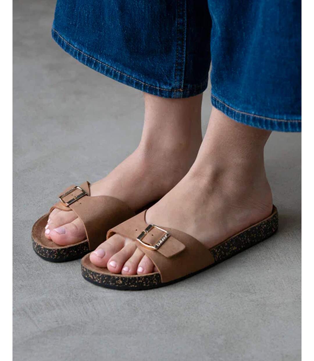 Isotoner Sandales femme simple bride patch talon confort-2