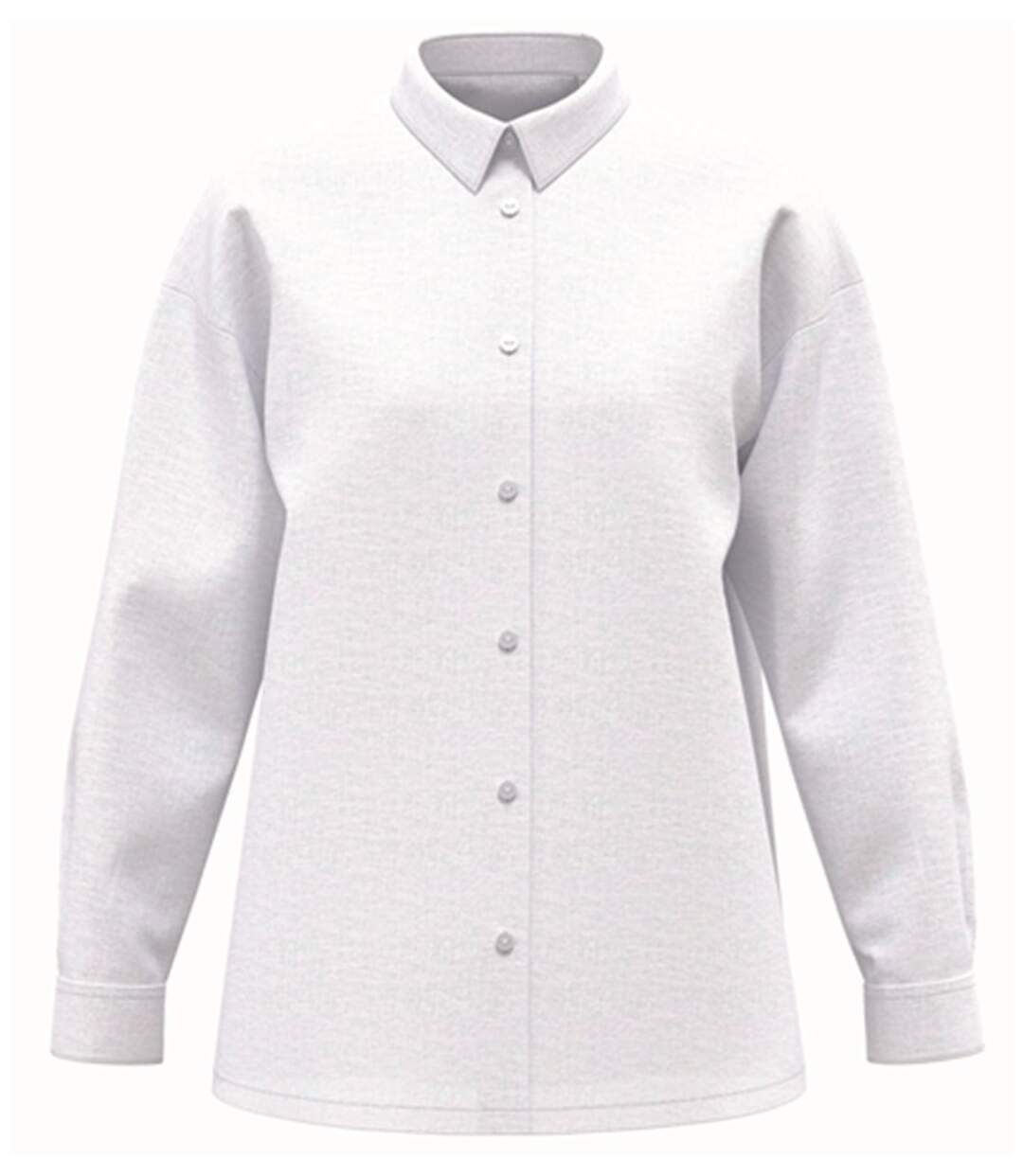 Chemise oversize en lin - Femme - PATS501 - blanc-1