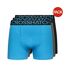 Pack Of 3  Mens Knightling Logo Boxer Briefs  Blue Black Crosshatch-1
