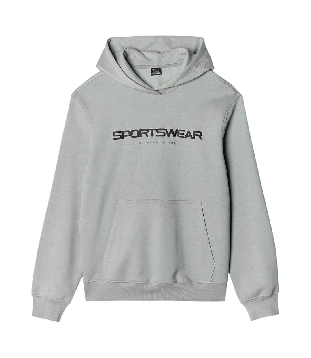 Sweat À Capuche M1259 Homme Gris 4F-2