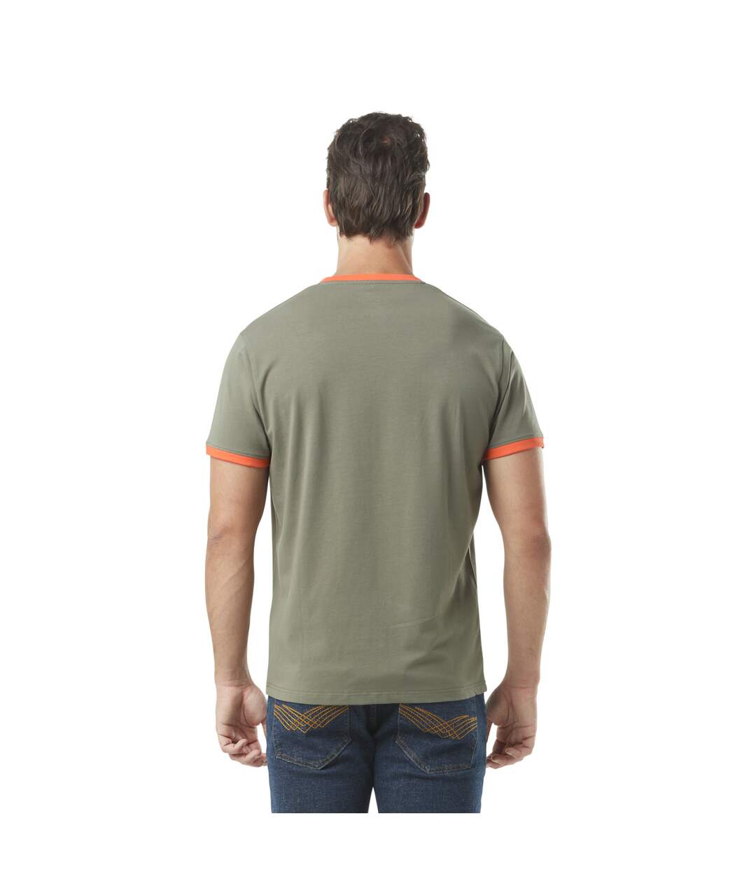 T-shit homme stretch en col V en contraste Blast Vondutch-4