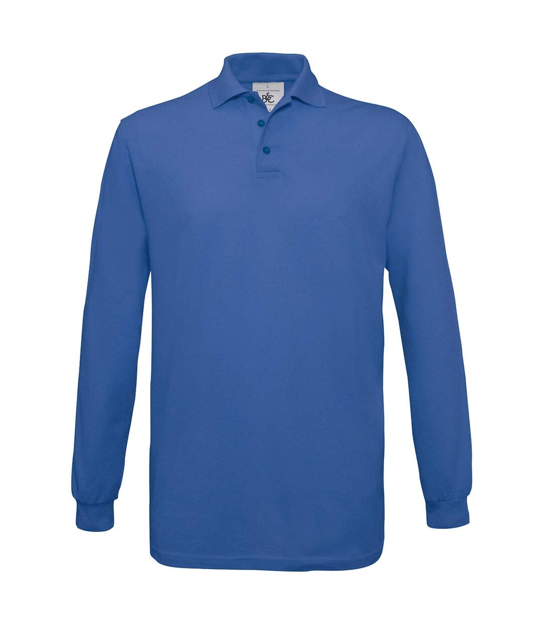 Polo homme manches longues - PU414 - bleu roi-2