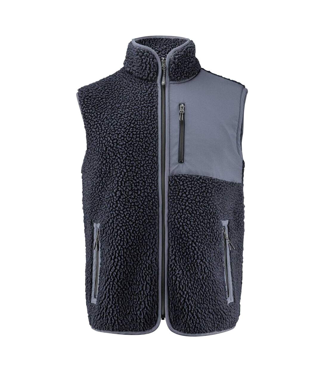 Mens Kingsley Sherpa Fleece Gilet Navy James Harvest-1
