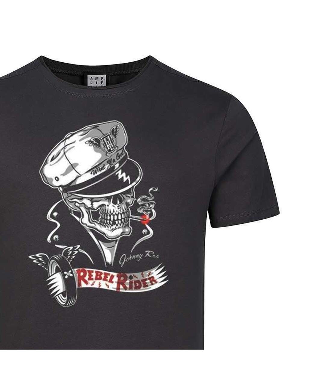 T-shirt Rebel Rider Adulte Anthracite Amplified-3