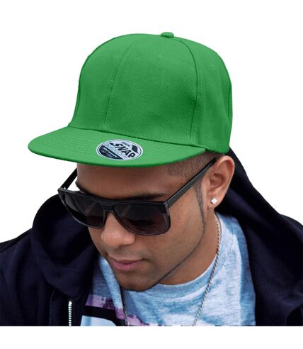 Bronx original flat peak snapback cap emerald Result Headwear