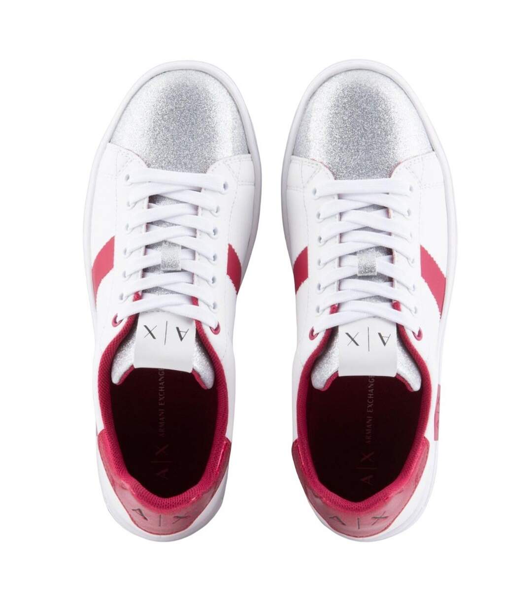 Baskets Femme Blanc Rouge Armani Exchange-4