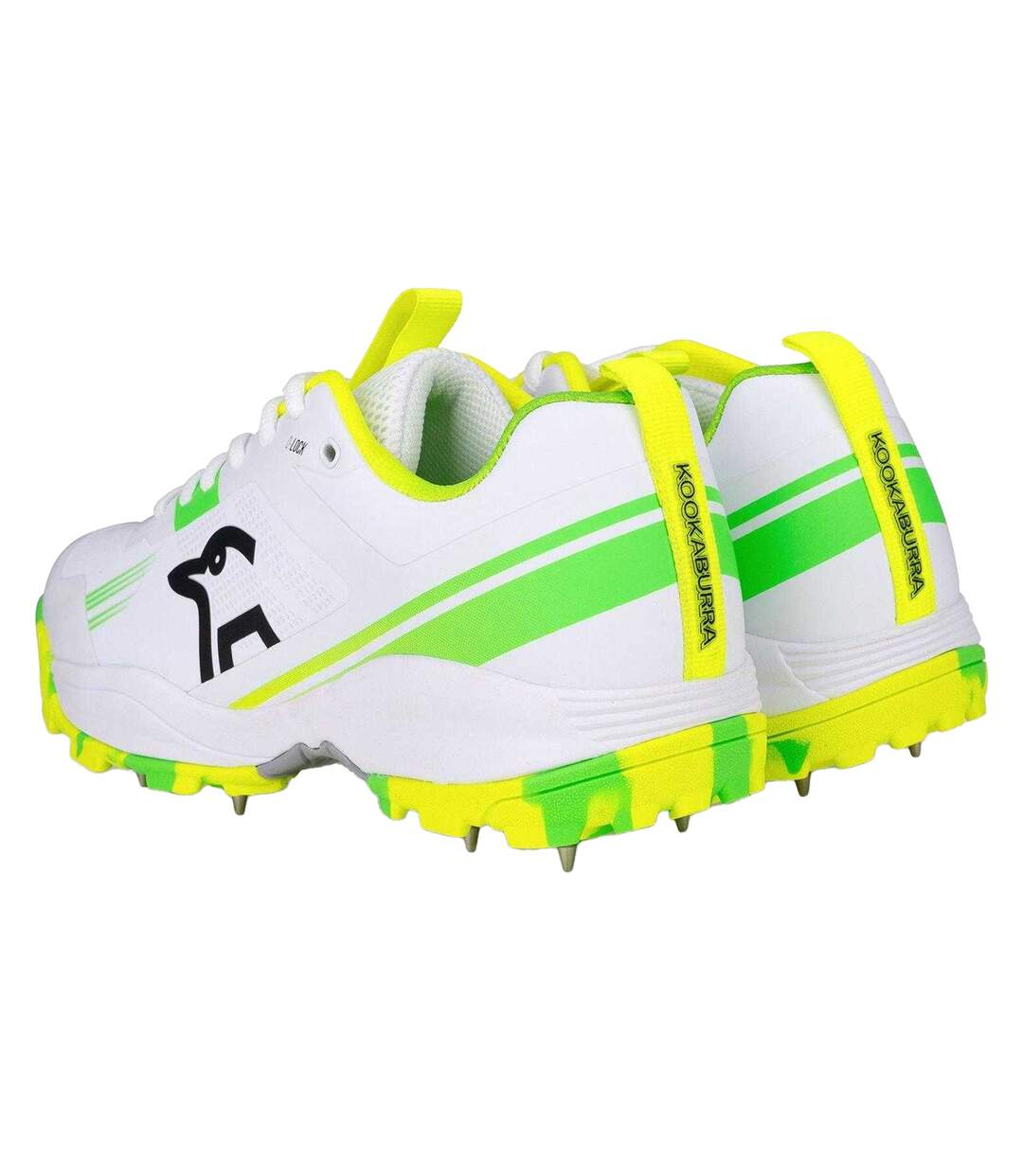 Mens Pro Cricket Shoes White Green Kookaburra-2