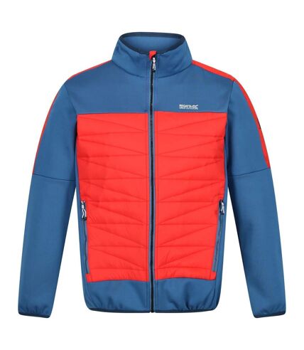 Regatta Veste isolée Clumber II Hybrid pour hommes (Bleu Dynastie/Rouge vif) - UTRG6619