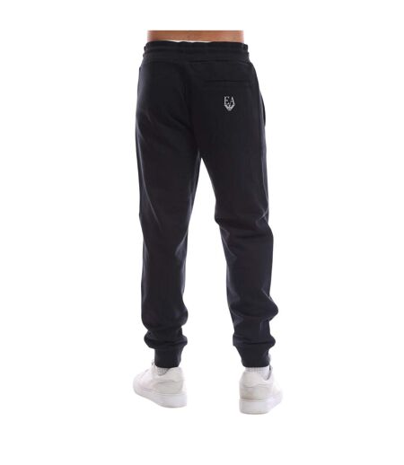 Mens Tapered Slim Joggers Nero Emporio Armani EA7