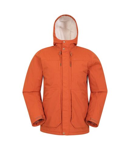 Mountain Warehouse Mens Coastline Borg Waterproof Jacket (Rust)
