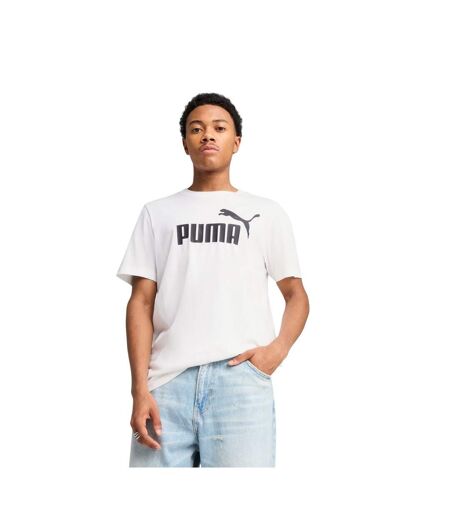 T-shirt Style Logo Ess No.1 Homme Blanc Puma