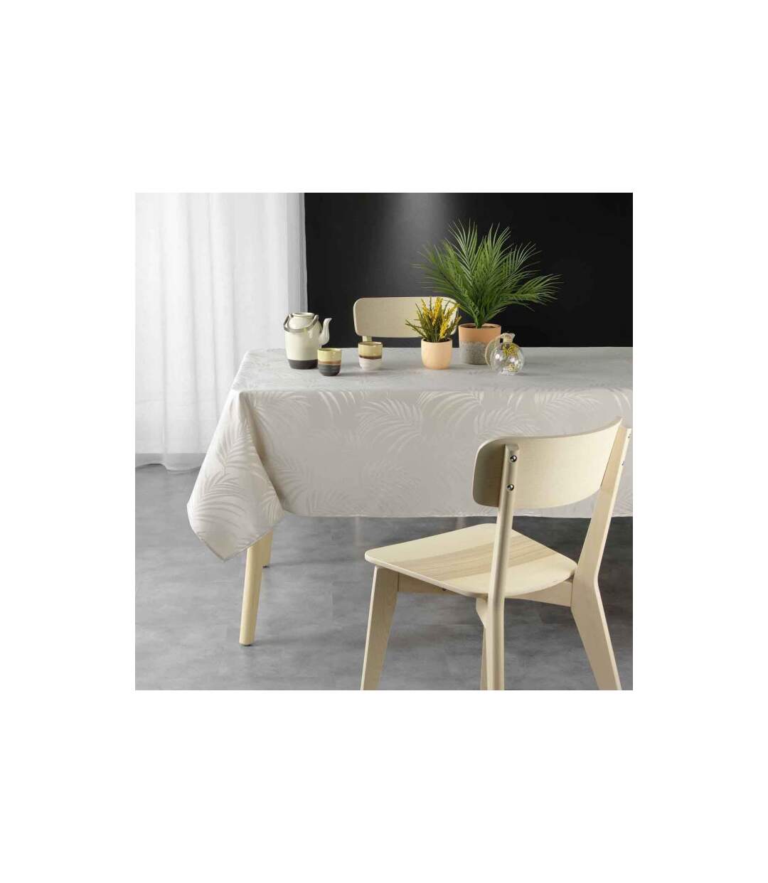 Nappe Jacquard Plumette 140x240cm Lin-3
