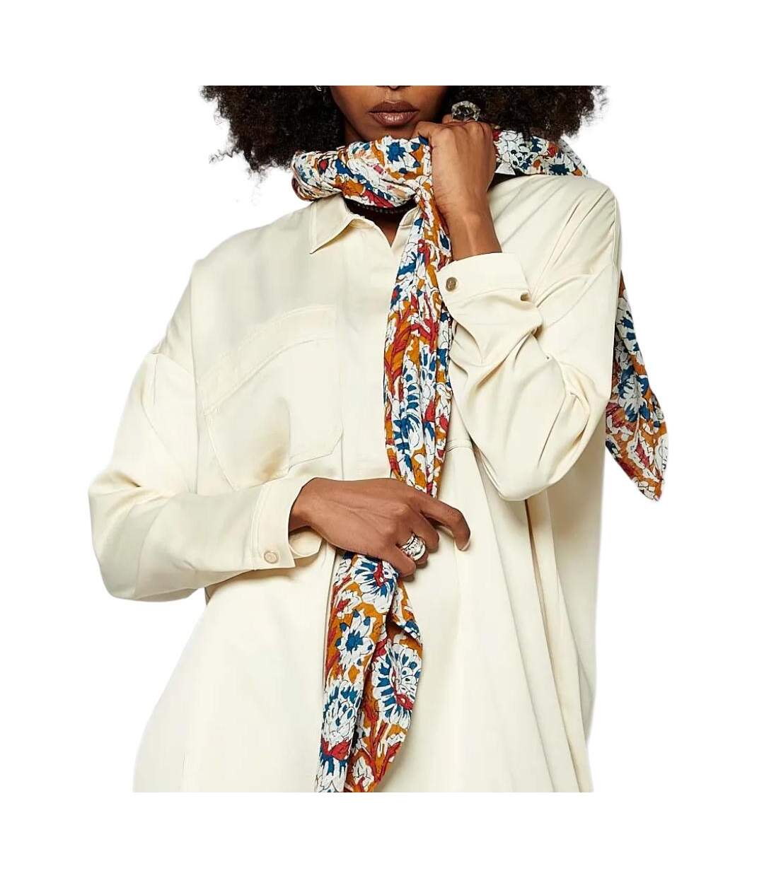 Foulard jaune/bleu femme kaporal supam-1