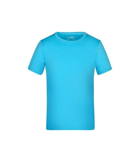 T-shirt active enfant turquoise vif James and Nicholson