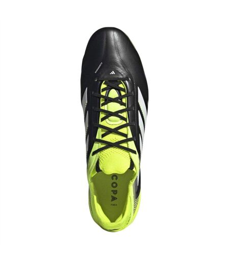 Mens Copa Pure Iii 3 Stripes Lace Up Firm Ground Football Boots Core Black Yellow Adidas