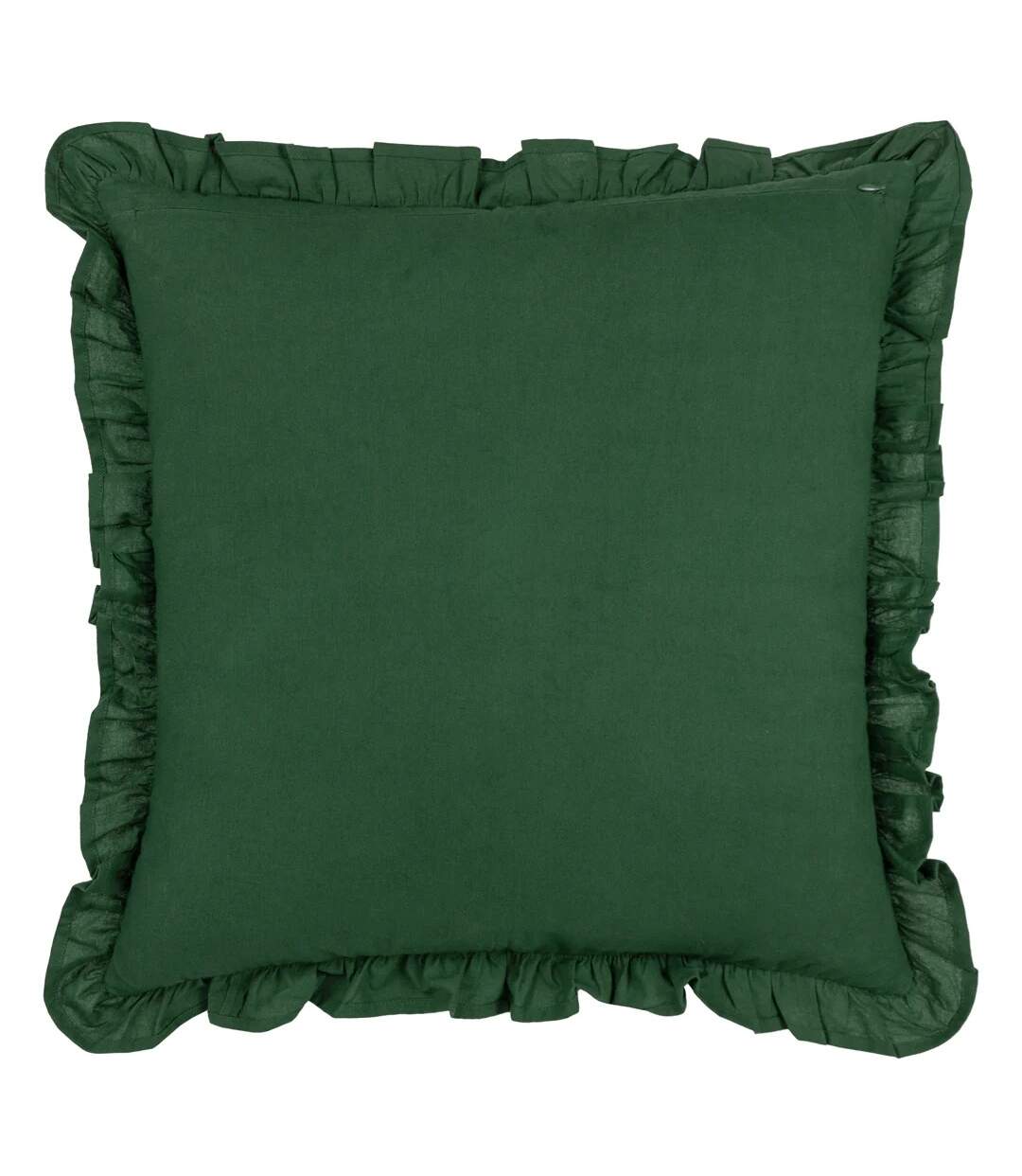 Montrose pleated floral cushion cover 50cm x 50cm bottle green Paoletti-2