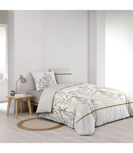 Parure de Lit Réversible 3 Pièces Raoni 240x220cm Naturel