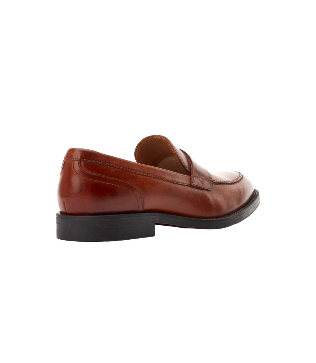Mens Kennedy Leather Loafers Burnt Tan Base London-2