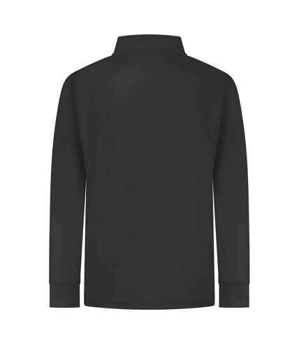 Mens quarter zip track top black Finden & Hales