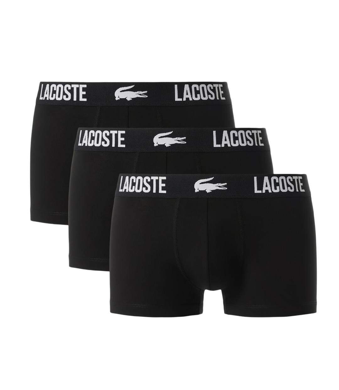 X3 sous-vêtement noir homme lacoste stretch - l-3