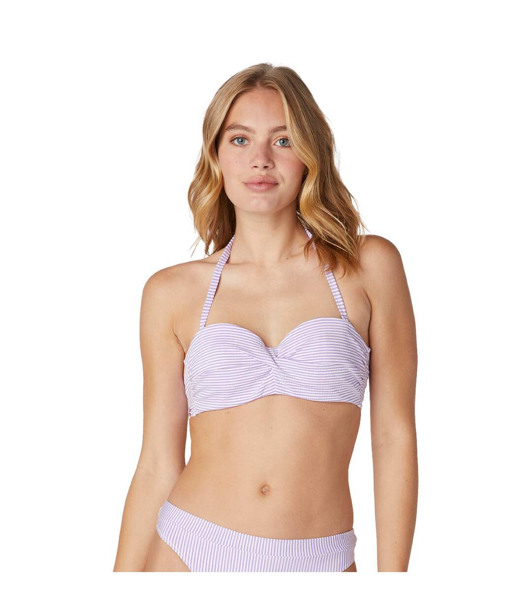 Haut de maillot de bain balconnet violet Marinado-2