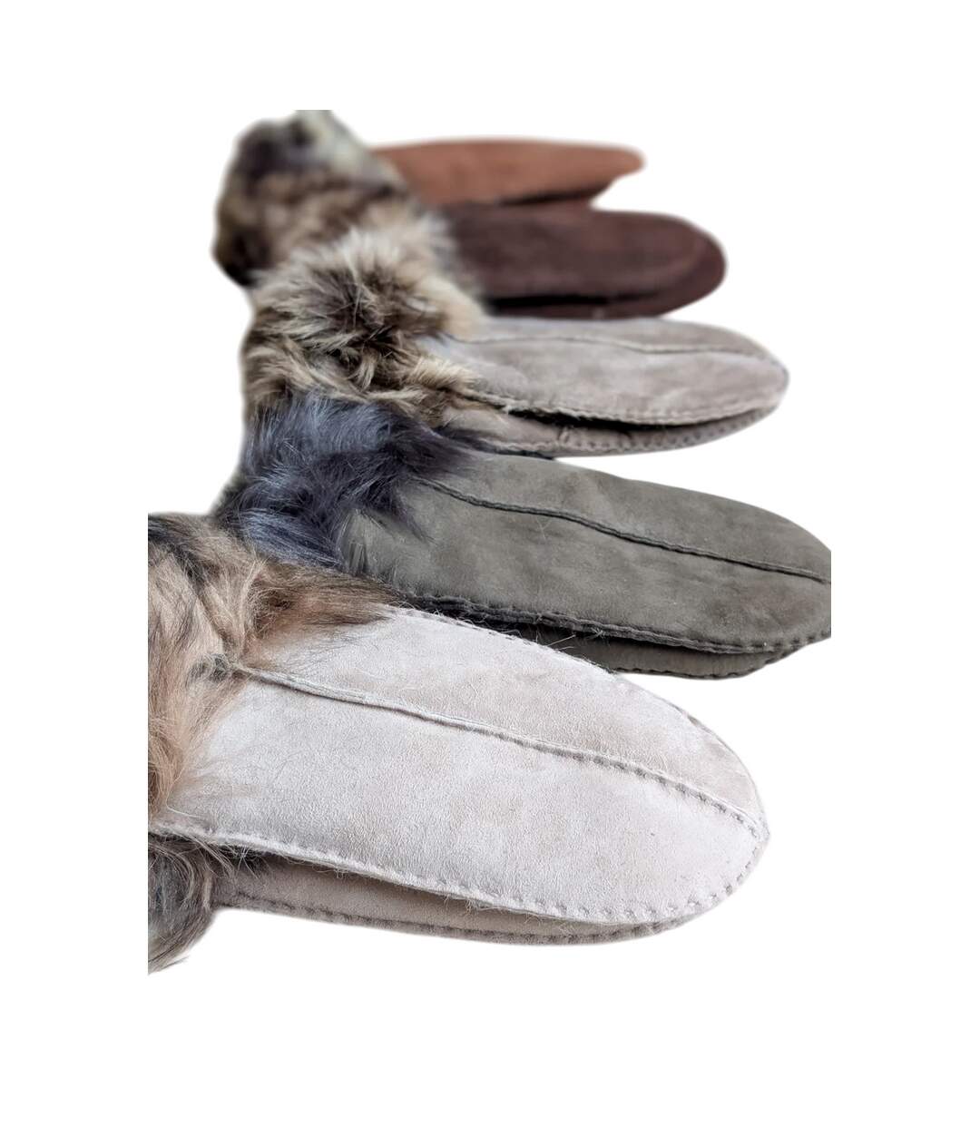 Womens/ladies Toscana Sheepskin Mittens Mixed Autumnal Eastern Counties Leather-3