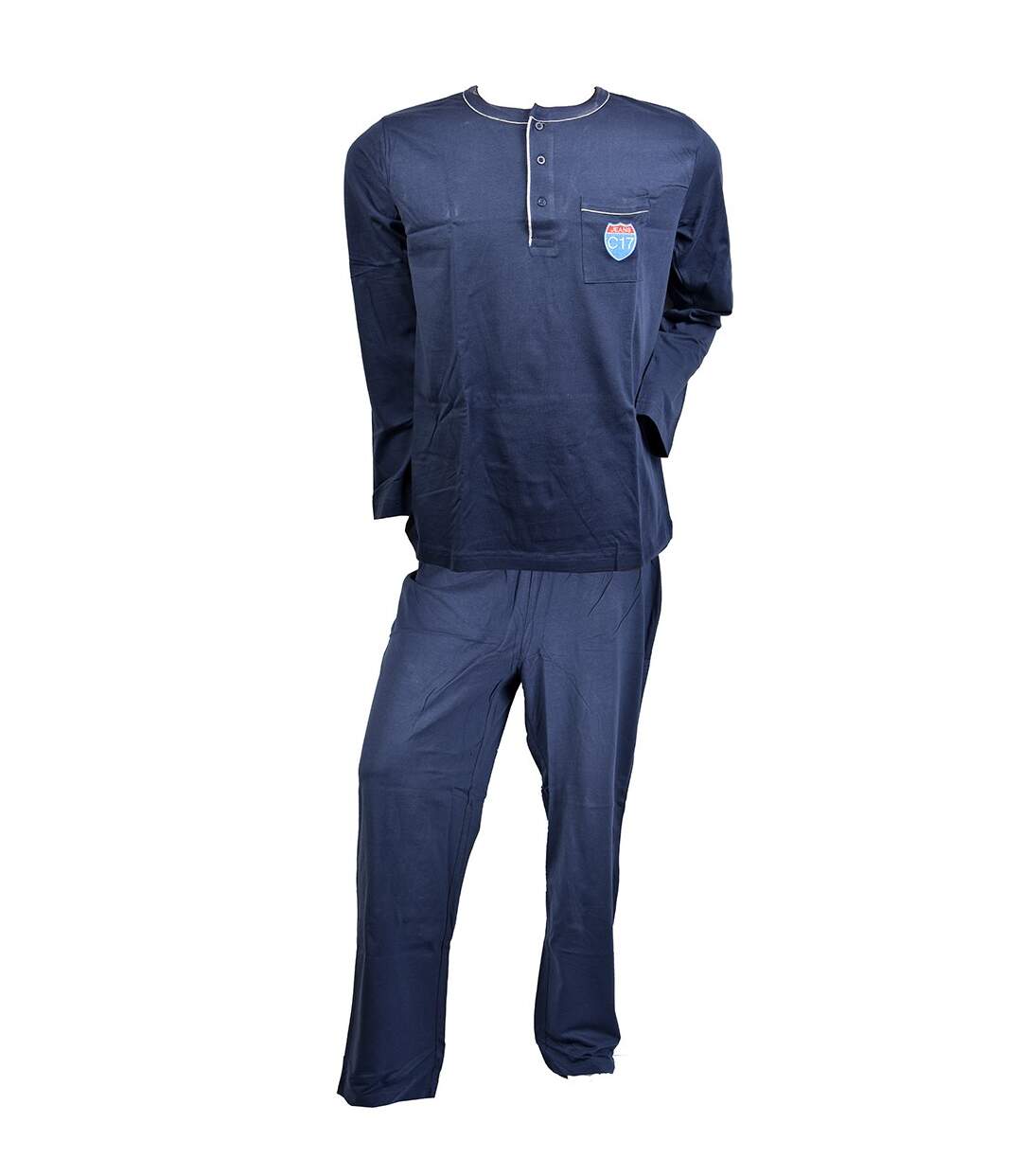 Pyjama Homme C17 JEANS en Coton -Chaleur, Douceur et confort- Pyjama C17 JEANS 04462 Marine-1