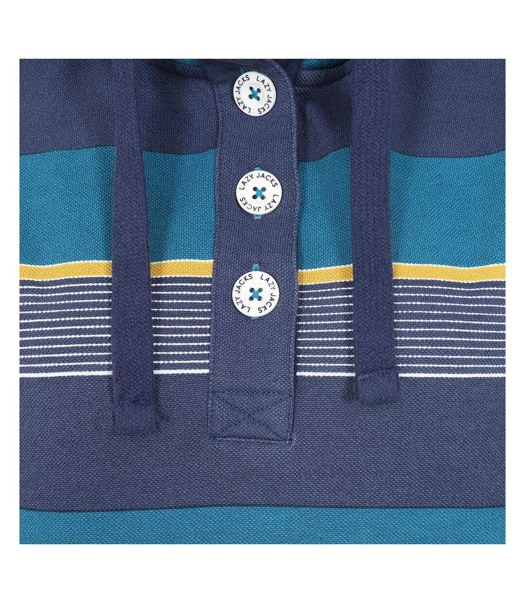 Sweat Motif/style Rayures Contrastées Femme Bleu Sarcelle Lazy Jacks-3