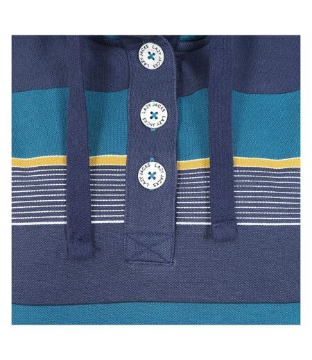 Sweat Motif/style Rayures Contrastées Femme Bleu Sarcelle Lazy Jacks