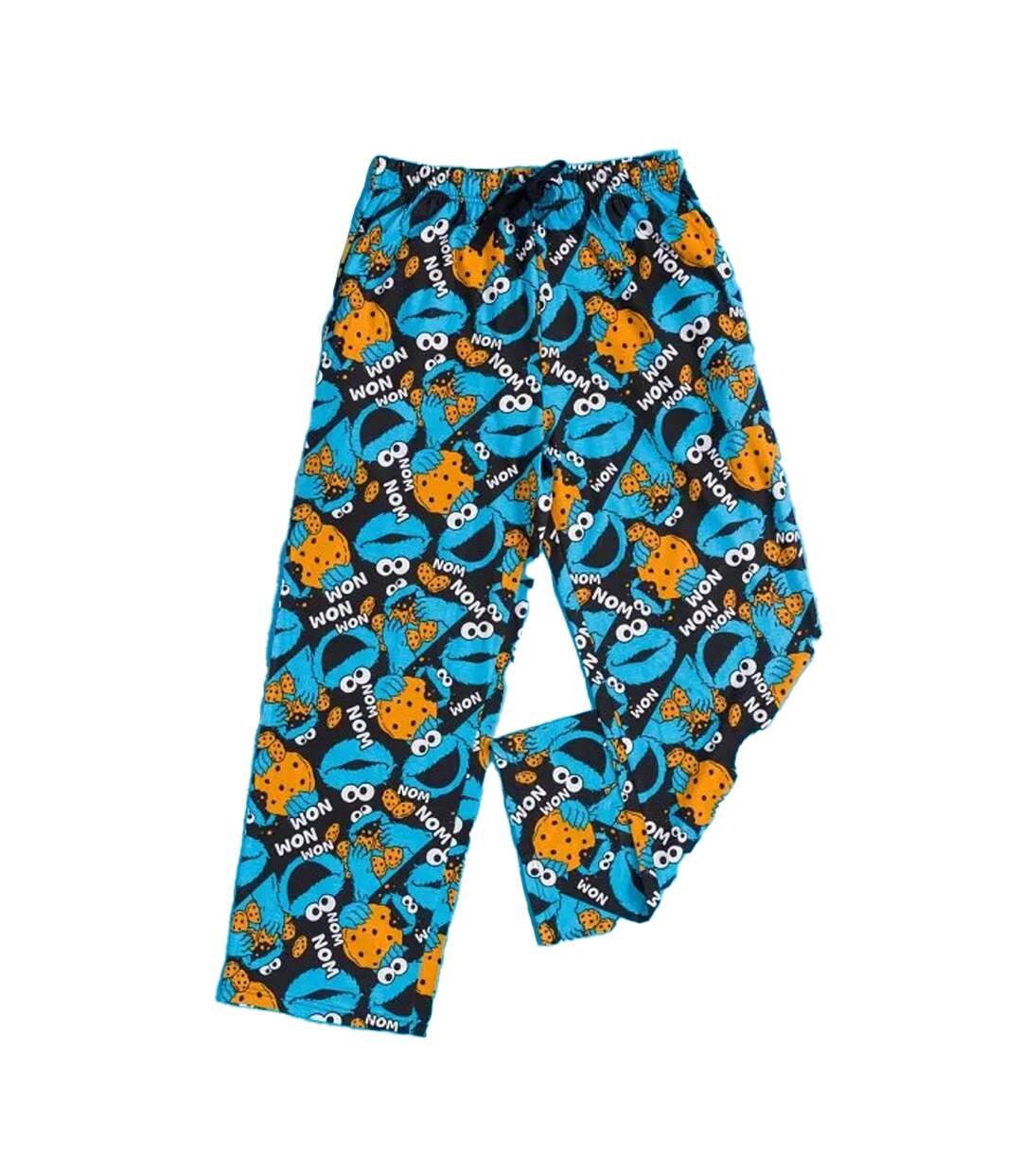 Mens All-over Print Cookie Monster Lounge Pants Blue Sesame Street-2