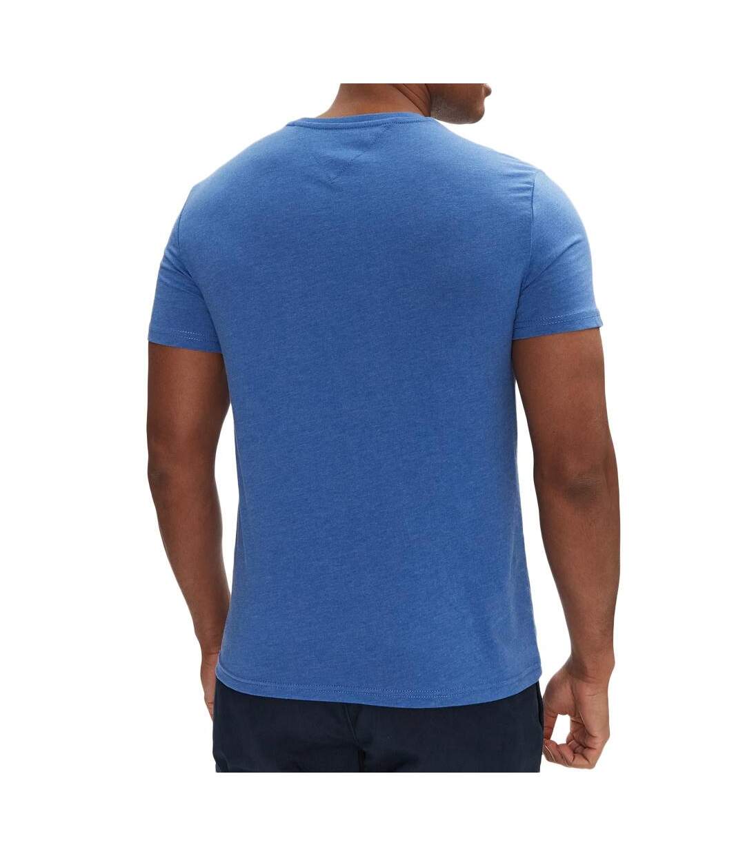 T-shirt bleu electrique homme tommy hilfiger tjm x slim jaspe-2