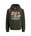 Mens Lettering Logo Long-sleeved Hoodie Duffle Bag Jack And Jones-2