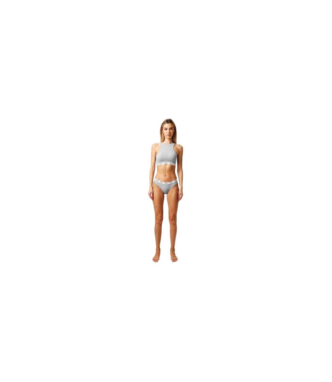 Brassière De Sport Femme Gris Chiné Lonsdale-1