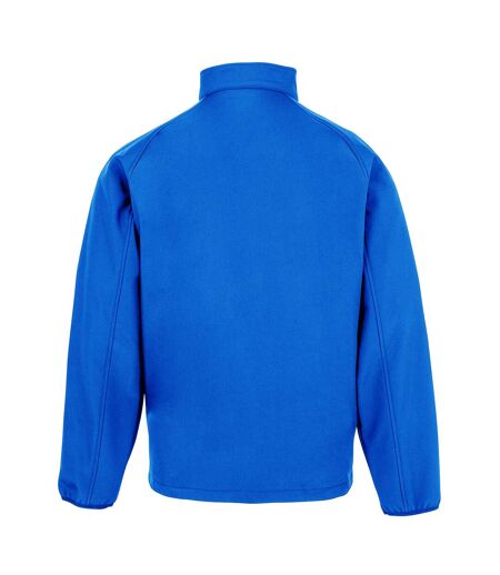 Mens softshell printable jacket royal blue Result Genuine Recycled