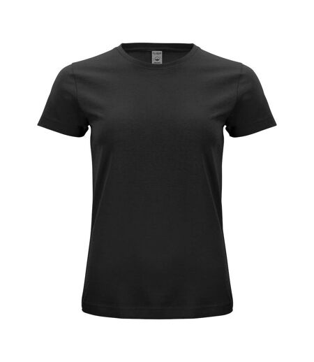 Womens/ladies Organic Cotton T-shirt Black Clique