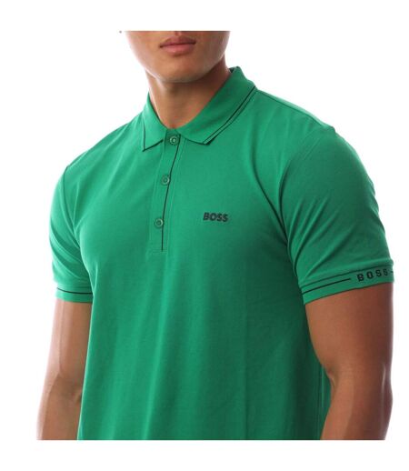 Polo Paule Homme Vert Boss