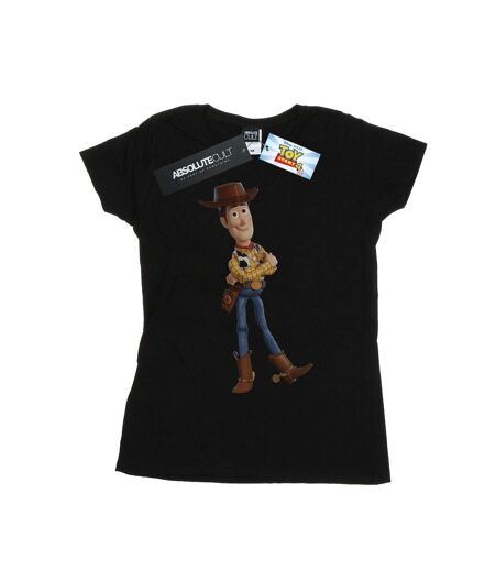 Disney Femme/Les femmes Toy Story 4 Sherrif Woody - T-shirt en coton (Noir) - UTBI44320