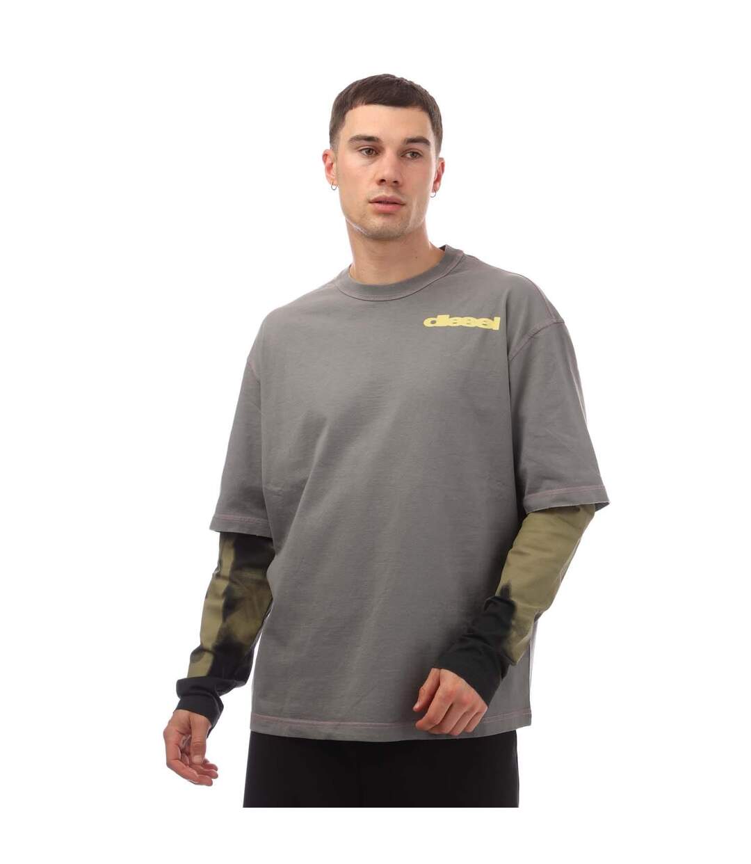 T-shirt T-wesher-n3 Homme Gris Diesel-2