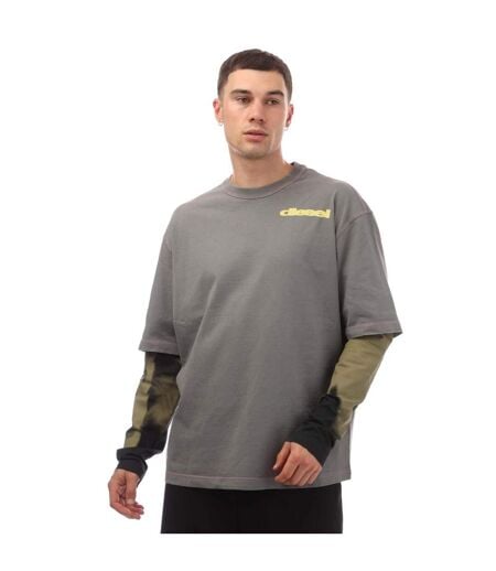 T-shirt T-wesher-n3 Homme Gris Diesel