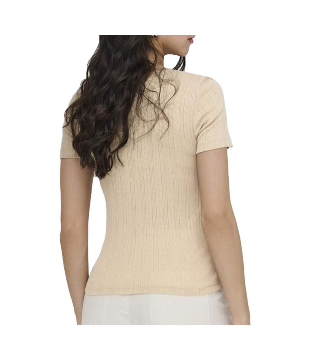 T-Shirt beige femme jdy salsa-2
