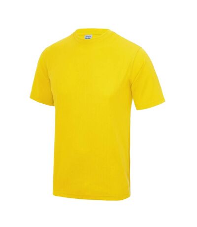 Just Cool Mens Performance Plain T-Shirt (Sunshine Yellow)