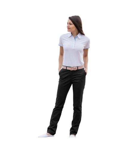 Pantalon stretch style chino femme noir Front Row