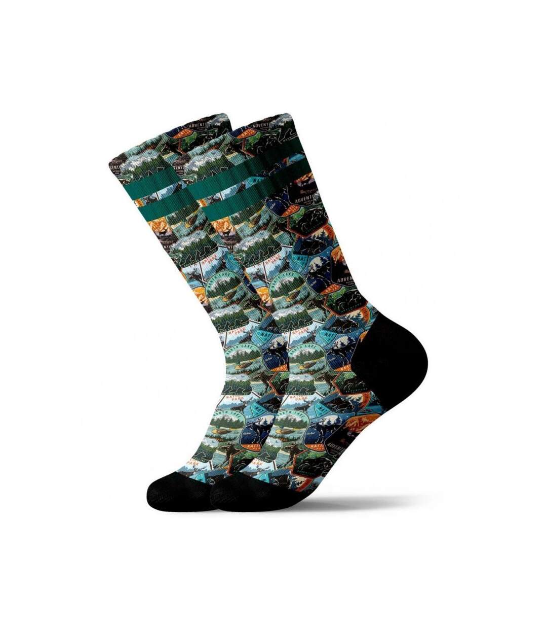 PULL IN Chaussettes Homme Coton YELLOWSTONE24 Bleu Vert-1