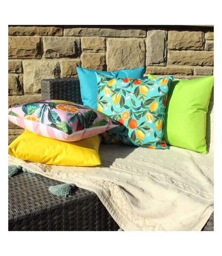 Orange blossom square outdoor cushion cover one size multicoloured Evans Lichfield