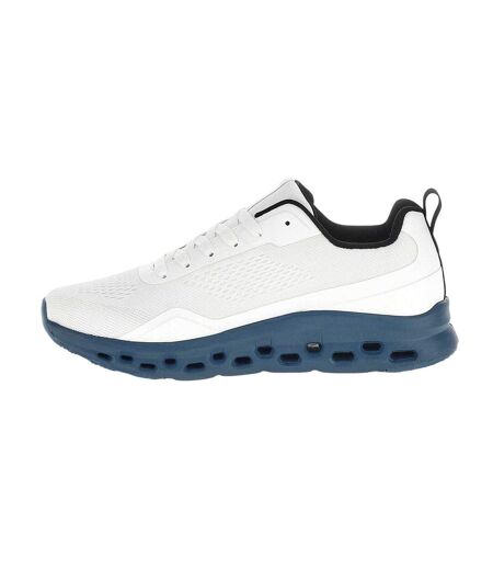 Mens Vento 50 Logo Mesh Memory Foam Trainers White Coronet Blue Lotto