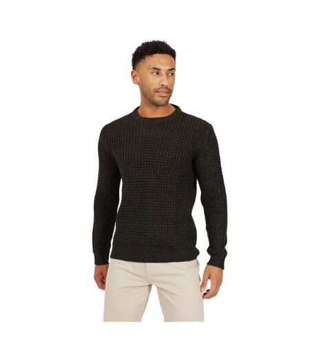 Sweat Motif/style Tricoté Homme Kaki Noir Brave Soul